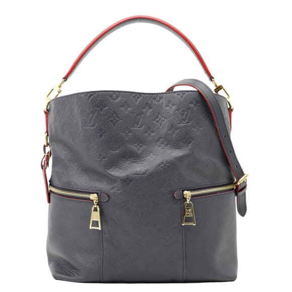 Louis Vuitton  Melie Empreinte Leather Hobo Shoulder Bag Marine Rouge - Picture 1 of 14
